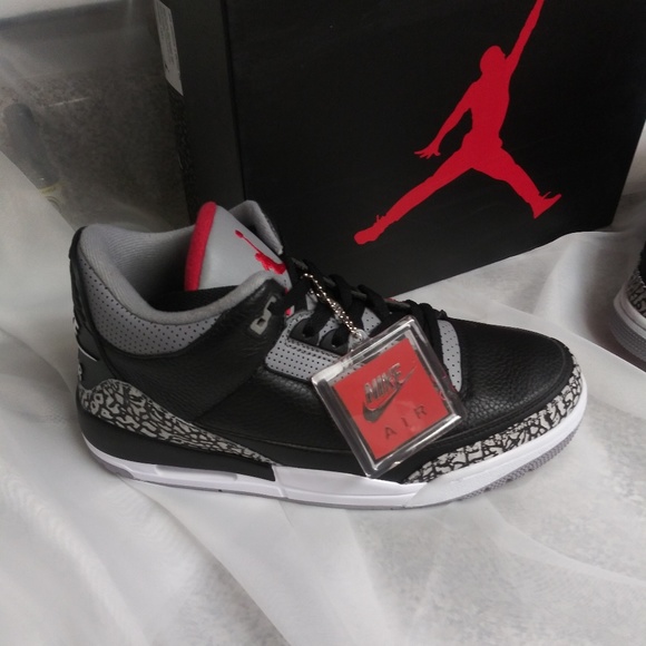 Nike Air Jordan 3 Black Cement Sneakers